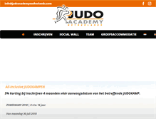 Tablet Screenshot of judoacademynetherlands.com